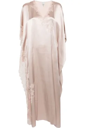 CARINE GILSON Calais-Caudry Kaftan mit Spitzenborte