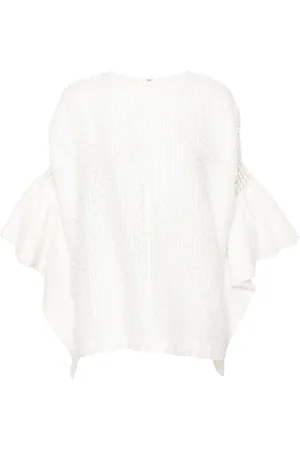 JUNYA WATANABE Bouclé-Bluse mit ausgestellten Ärmeln