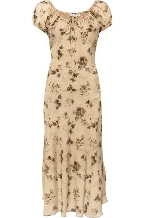 B+AB Midikleid mit Blumen-Print