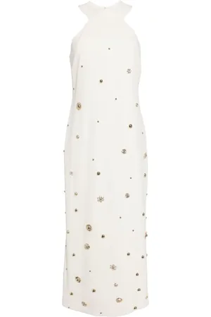 Elie saab Gestuftes Midikleid mit Nieten