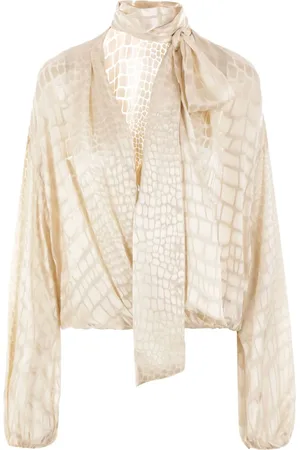 BLUMARINE Bluse mit Kroko-Print