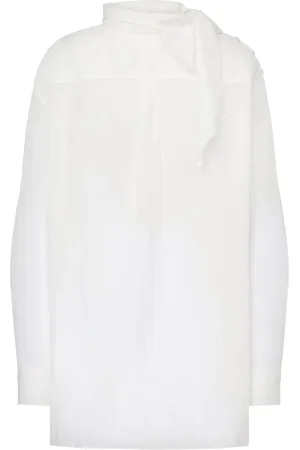 Serafini Schluppenbluse aus Popeline