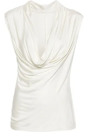 Helmut Lang Top mit drapiertem Kragen