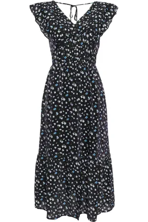 B+AB Midikleid mit Blumen-Print