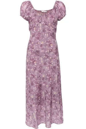 B+AB Midikleid mit Blumen-Print