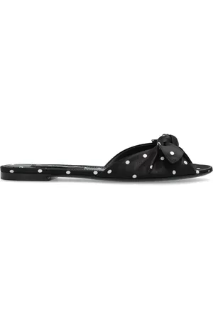 Dolce & Gabbana Gepunktete Satin-Pantoletten