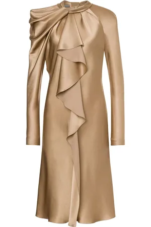 Alberta Ferretti Drapiertes Midikleid aus Satin