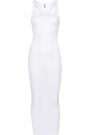 MAISON CLOSE Geripptes La Femme Amazone Midikleid