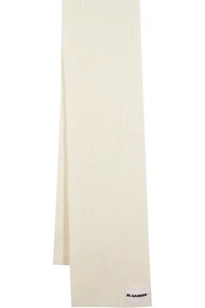 Jil Sander Schal mit Logo-Patch