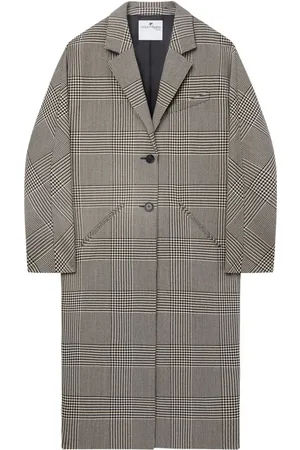 Courrèges Karierter Cocoon Mantel