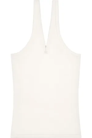 Courrèges Geripptes Trägershirt
