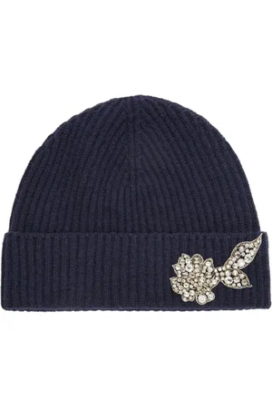 Erdem Gerippte Beanie mit Kristallen