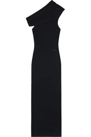 Courrèges Asymmetrisches Maxi-Strickkleid