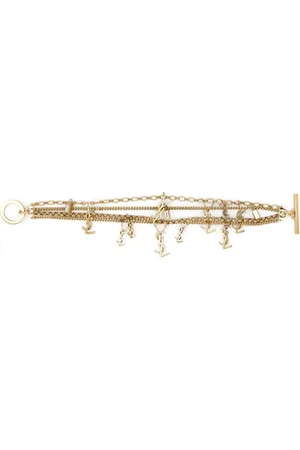Saint Laurent Cassandre Armband mit Logo-Anhängern