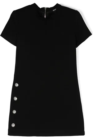 Balmain Kleid mit gravierten Zierknöpfen