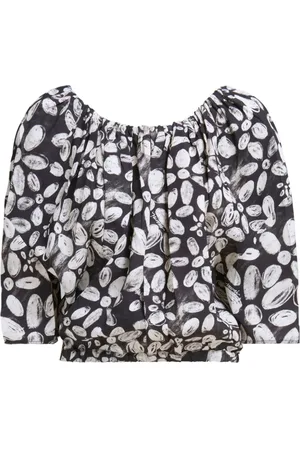 Marni Cropped-Bluse mit Blumen-Print