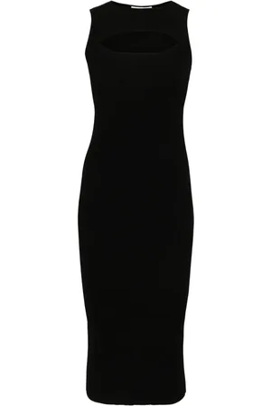 Alexander McQueen Gerafftes Kleid mit Cut-Out