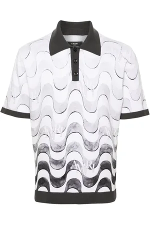 AMIRI Poloshirt mit Wellen-Print