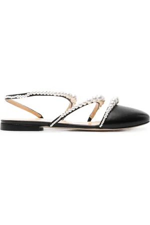 Mach & Mach Ballerinas mit Perlenverzierung