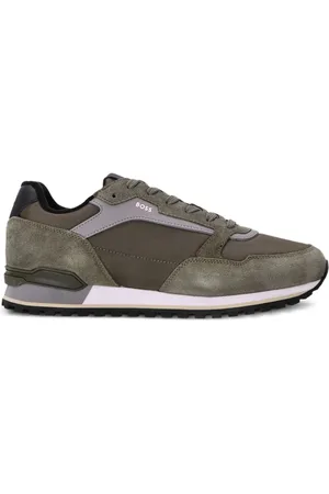 HUGO BOSS Netz-Sneakers mit Wildledereinsätzen