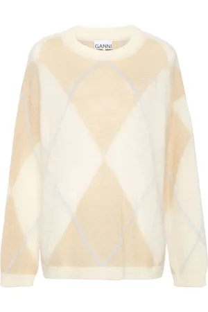 Ganni Pullover mit Argyle-Intarsie