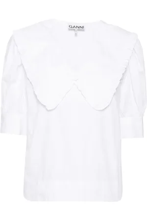 Ganni Bluse mit Rüschenborten