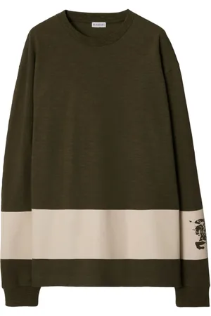 Burberry Gestreiftes Sweatshirt mit EKD-Print