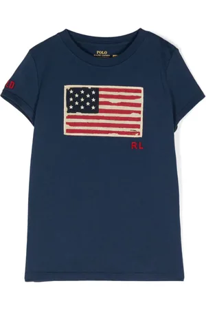 Ralph Lauren T-Shirt mit Flaggen-Applikation