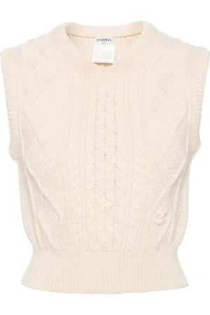 CHANEL 1996 Top mit Zopfmuster