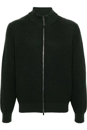 CANALI Cardigan mit Waffelstrick-Muster