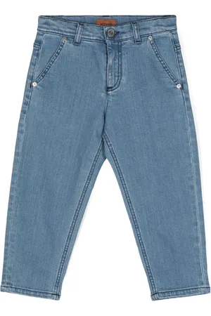 Missoni Tapered-Jeans mit Zickzackstickerei