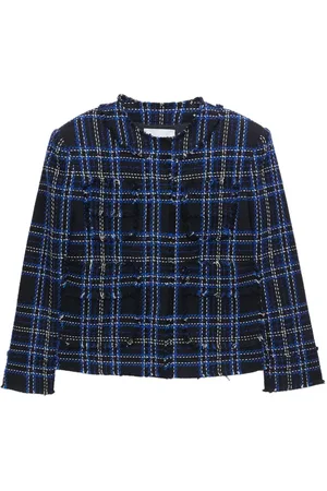 Msgm Karierte Tweed-Jacke