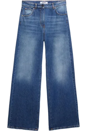Msgm Weite Jeans mit Logo-Applikation