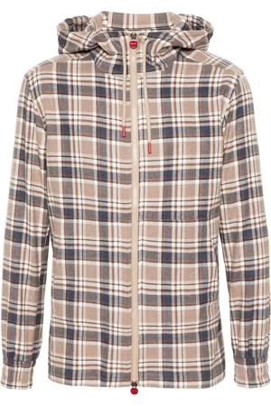Kiton Karierter Flanell-Hoodie