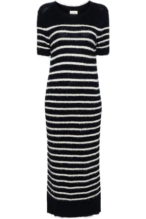 Khaite Gestreiftes Strickkleid