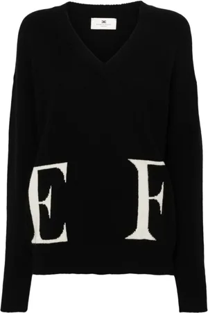 Elisabetta Franchi Pullover mit Intarsien-Logo