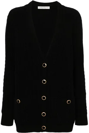 Alessandra Rich Cardigan mit Zopfmuster