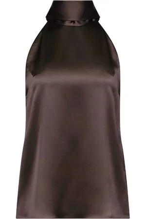 GALVAN Sienna Satin-Bluse