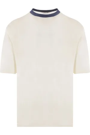 Auralee T-Shirt mit Kontrastkragen