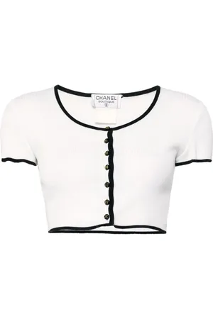 CHANEL 1990s Cropped-Strickoberteil