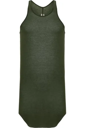 Rick Owens Fein geripptes Basic Trägershirt