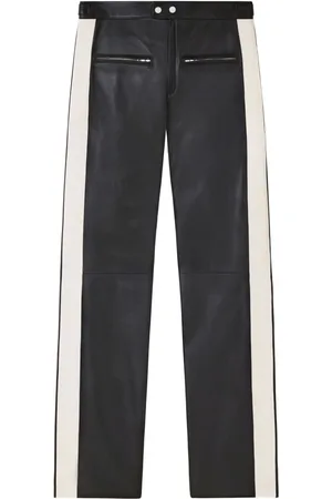 Courrèges Lederhose mit Einsätzen