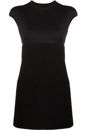 Courrèges Midikleid mit angeschnittenen Ärmeln