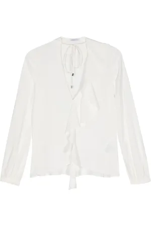 Patrizia Pepe Kreppbluse mit Rüschendetail