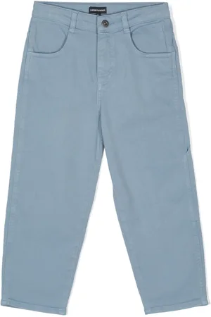 Emporio Armani Halbhohe Straight-Leg-Jeans