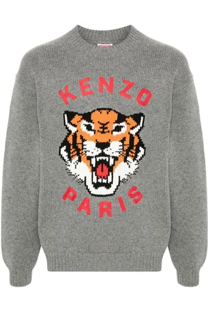 Kenzo Lucy Pullover mit Tiger-Intarsie