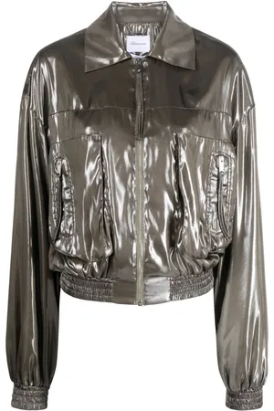 BLUMARINE Metallic-Bomberjacke