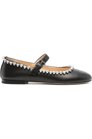 Mach & Mach Ballerinas mit Kristallen
