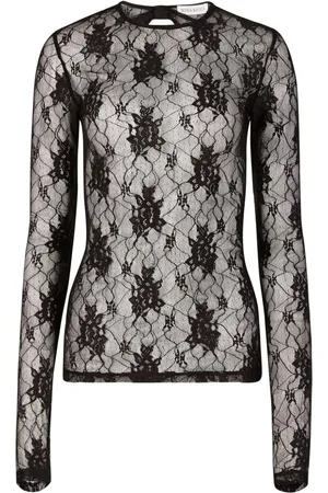 Nina Ricci Rückenfreies Oberteil mit Blumenspitze