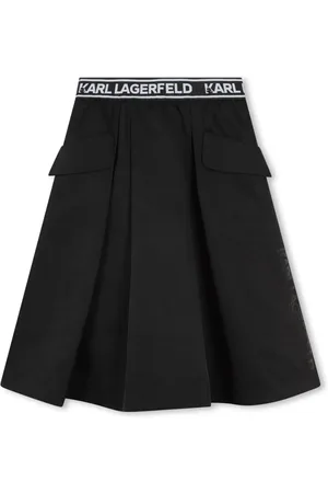 Karl Lagerfeld Midirock mit Logo-Bund